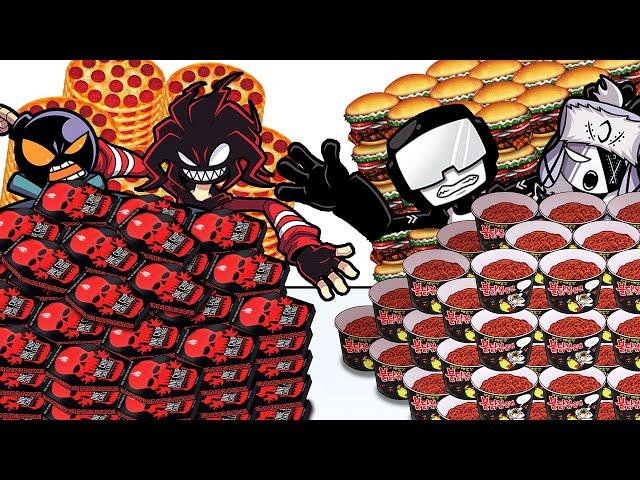 1 VS 100 Layers food Challenge Friday Night Funkin Mukbang Animation COMPLETE EDITION 1