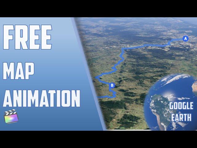 Fastest Travel Map Animation! | DETAILED Tutorial | FCPX | Google Maps + Earth Studio