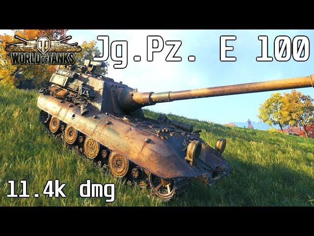 Jagdpanzer E 100, 11.4K Damage, 3 Kills, Siegfried Line - World of Tanks