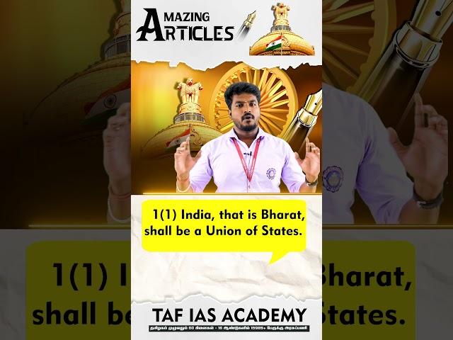 ARTICLE-1 | AMAZING ARTICLES SERIES | KAVIYARASAN SIR | TAF IAS ACADEMY