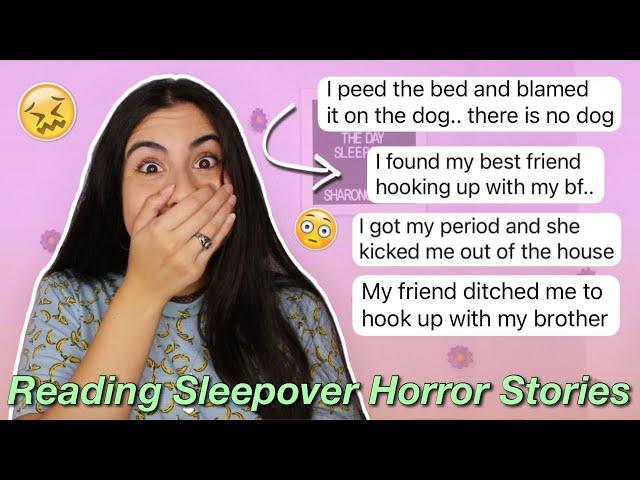 Reading Your Sleepover Horror Stories (a nightmare!) | Just Sharon