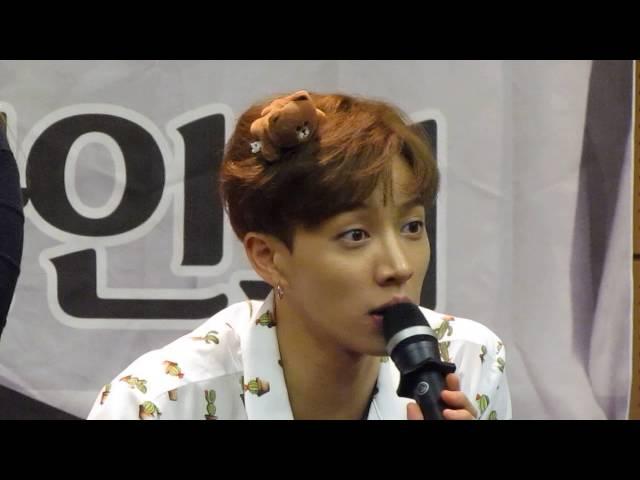 Kikwang talking to Daegu fans 160713 Ilsan Fansign B2ST