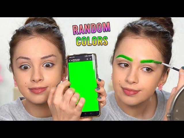 RANDOM COLOR MAKEUP CHALLENGE ... that was a mess lol