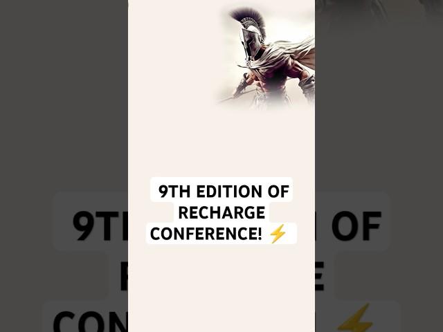 It’s BIGGER. It’s BOLDER. It’s the 9TH EDITION OF RECHARGE CONFERENCE! #churchgist