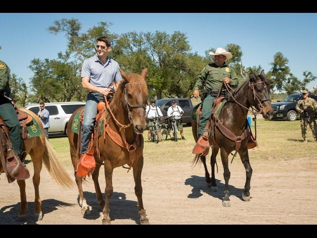 Speaker Ryan Rides with the Horse Border Patrol Unit