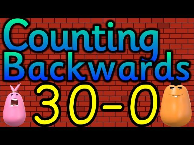 COUNTING BACKWARDS from 30 | Count Back from 30-0 | Miss Ellis