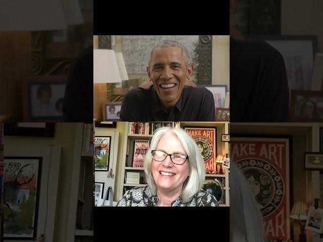 President Barack Obama visits Karen Hayes of Parnassus Books in Nashville, TN