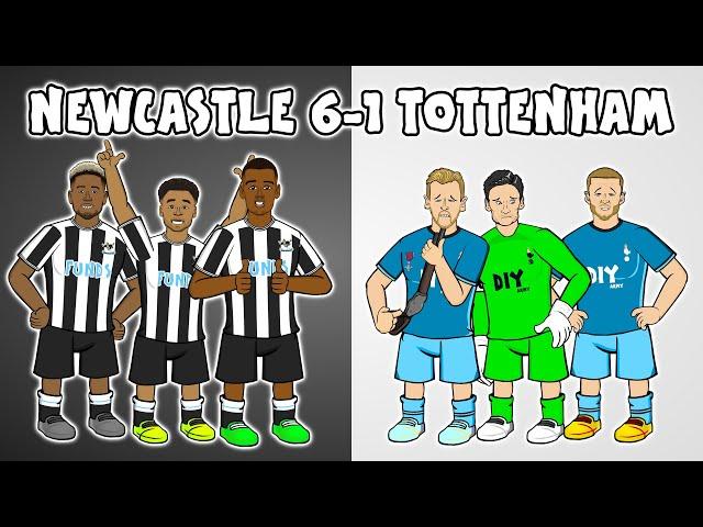 6-1! NEWCASTLE vs SPURS (Goals Highlights Isak Murphy Joelinton Wilson)