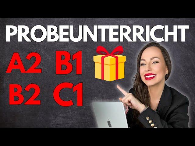 KOSTENLOSER DEUTSCHUNTERRICHT für A2, B1, B2 und C1 (Deutsch lernen | learn German)