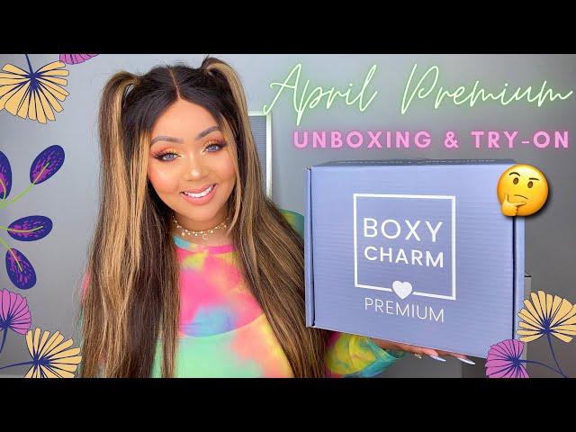 BOXYCHARM APRIL 2021 $35 PREMIUM UNBOXING & TRY-ON  || BEAUTY BOX  || SUNSET EYE TUTORIAL