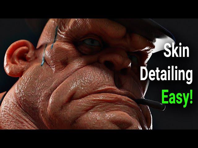 Quick and Easy Skin Detailing in Zbrush!