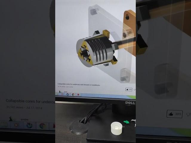 Collapsible core for thread and internal undercut .