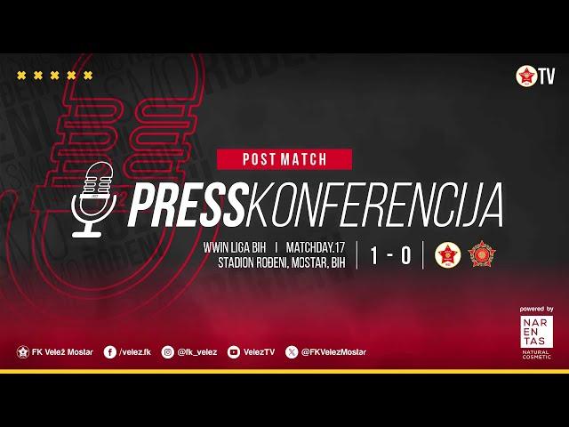  LIVE  I  PRESS  I  07/12/2024  I  FK Velež - FK Sloboda 1:0 I  17. kolo WWin lige BiH