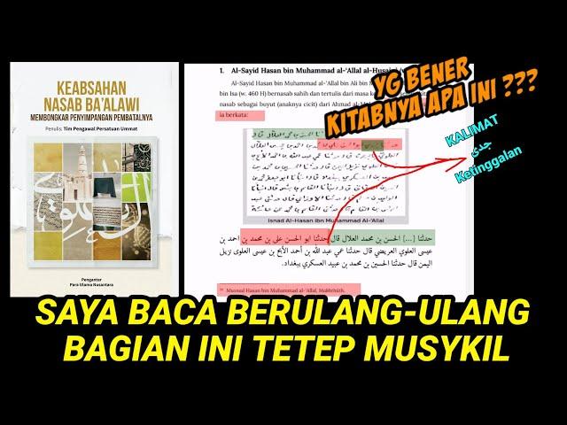 MENAKAR KETILITIAN TIM PENYUSUN BUKU KEABSAHAN NASAB BA'ALAWI