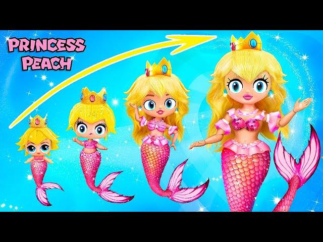 Princess Peach the Mermaid Growing Up! 31 DIYs for LOL OMG