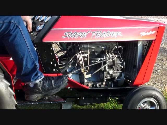 Testing Smokin Thunder turbo diesel cub cadet pulling tractor