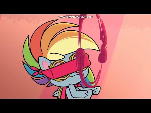 Rainbow Dash juggles while awnsers math questions