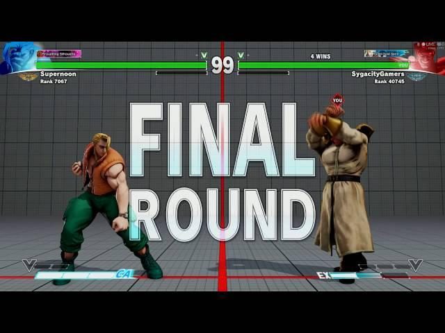 SUPERNOON - SUPER GOLD - SUPER RAGE QUITTER? Supernoon vs SygacityGamers - SFV ONLINE RANK MATCH