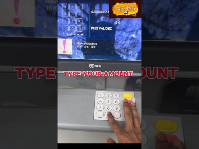 How to withdraw money from ATM booth Lapost Banque  in Paris France and all others Europe #laposte
