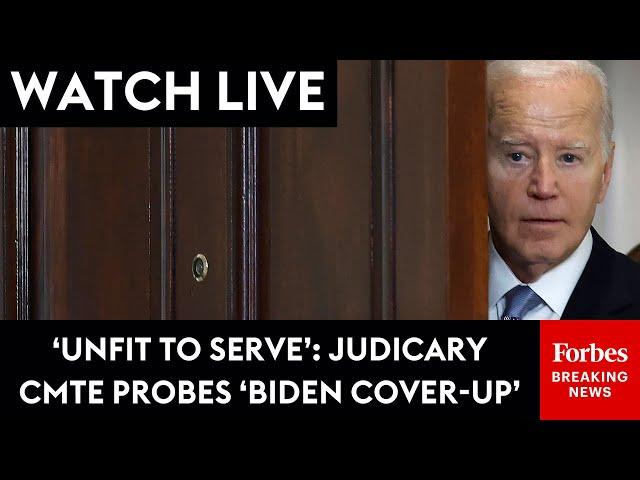 WATCH LIVE: 'Biden Cover-Up' Probed In Senate Judiciary Committee Hearing Entitled, 'Unfit To Serve'