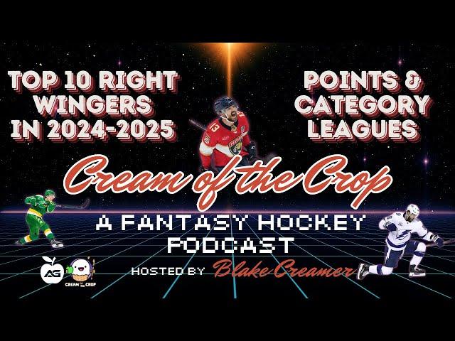 The A&G TOP 10 Right Wingers in Fantasy Hockey for the 2024-25 Season