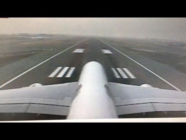 A380 taxi and take off filmed with onboard camera's