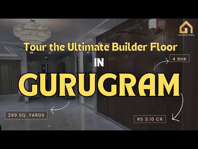 Stunning 4BHK Builder Floor in Gurugram| East-Facing, 2-Side Open | ₹3.10 Cr | #realestate