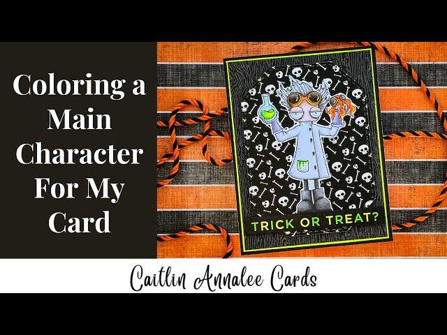 Coloring Up A Mad Scientist Main Character For My Halloween Card | Stamping Bella Copic Coloring