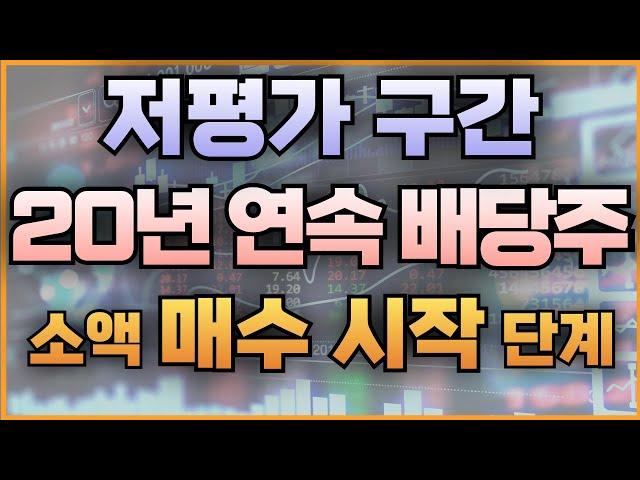 저평가 구간 20년 연속 배당주 소액 매수 시작 단계