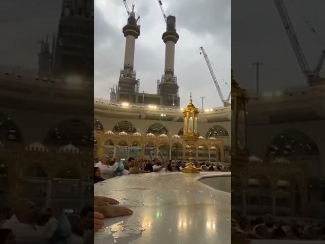 Beautiful Rain  in Haram Makkah