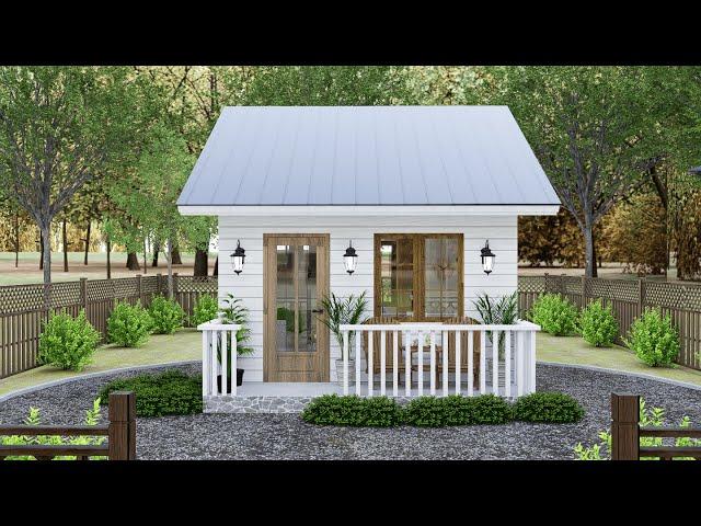 Small House Design (4x5,5 Meters) (13x18 ft) 1 Bedroom | Tiny House Full Tour