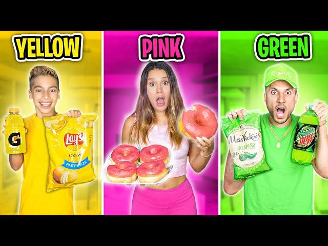 EATING ONLY ONE COLORED FOOD For 24 HOURS!  | The Royalty Family