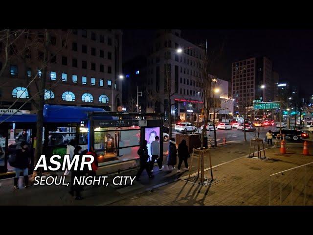 Seoul city night street Sounds and Traffic Sounds for Sleep and Study/ Relaxing City ASMR #SEOULLIVE