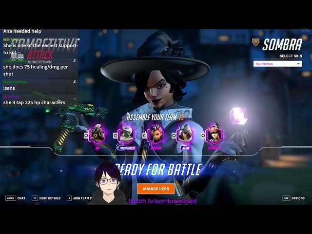 SOMBRAWIZARD SOMBRA GOD OVERWATCH 2 SEASON 13 TOP 500