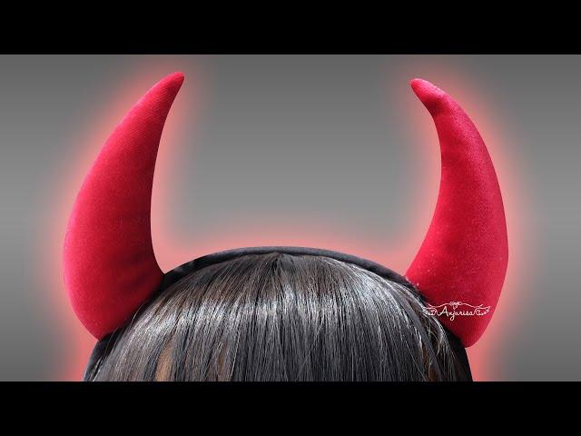 How to Make Horns EASY  DIY Devil Horns Headband - Demon Horn Headdress for BEGINNERS