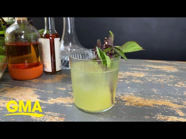 Try this DIY spicy Thai basil honeydew margarita | GMA