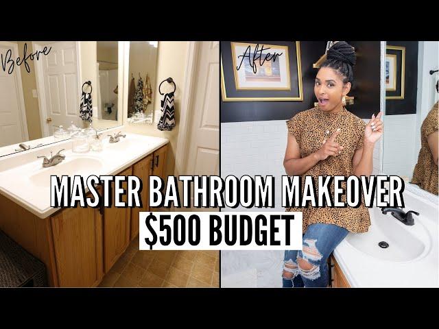 DIY SMALL BATHROOM MAKEOVER ON A BUDGET | MASTER BATHROOM MAKEOVER ON A BUDGET | DIY LUXURY BATHROOM