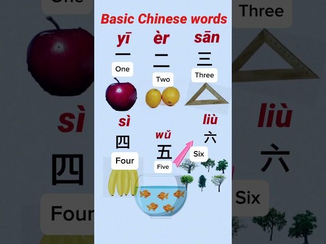 Basic Chinese words -#chineselearning #mandarin #studywithme