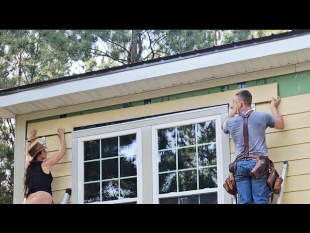 Getting a "Handle" On The Homestead: Solar Power Down While Siding Goes Up | DIY Offgrid House Build