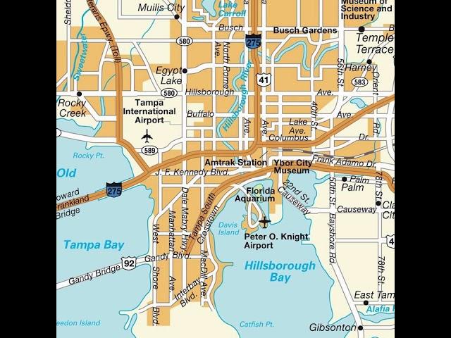 mapa de tampa florida