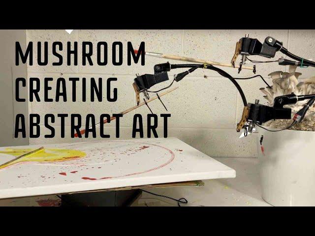 Mushroom Artist Creating Abstract Art