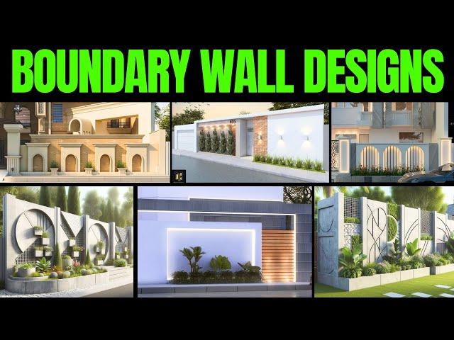 100 + Compound wall designs Latest / Modern Boundary Wall design 2024 / Exterior Wall design