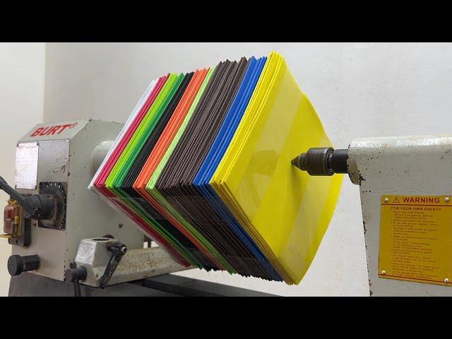 Amazing Woodturning Crazy - An Breathtaking Ideas For Those Color Styrofoam Fragment On Wood Lathe