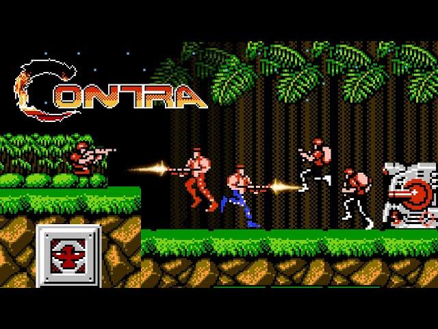 Contra / コントラ 魂斗羅 (1987) NES - 2 Players Coop [TAS]