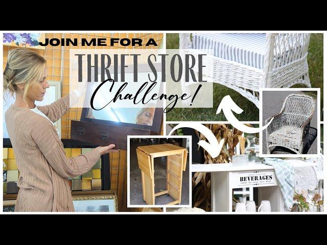 Thrift Store Challenge ~ Thrift Store Haul ~ Goodwill Furniture Makeovers ~ Thrift Store Makeovers