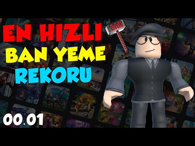 Roblox'un EN HIZLI BAN YEME REKORUNU KIRDIM..!? *1 saniye*