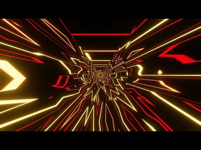 VJ Loop Neon Red Yellow Tunnel Abstract Background Geometric Pattern - VJ Loop 4k - Wallpaper