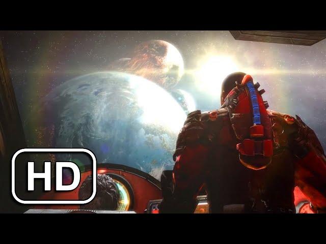 DEAD SPACE 3 Final Scene - Brethren Moons Attack Earth