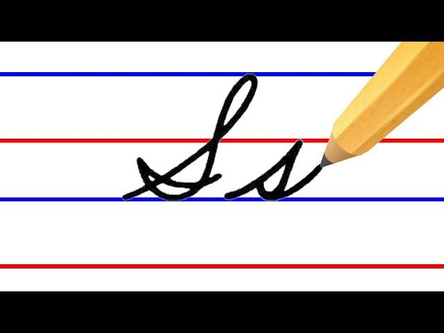 letter S, cursive handwriting practice