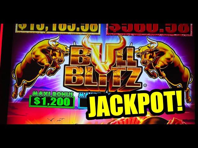 JACKPOT HANDPAY on Bull Blitz + Mega Bonus on a NEW SLOT!